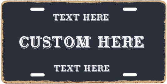 Custom Personalized Text Image Photo Design Customized Tag Aluminum License Plates for Front of Car 6x12 Inch-15