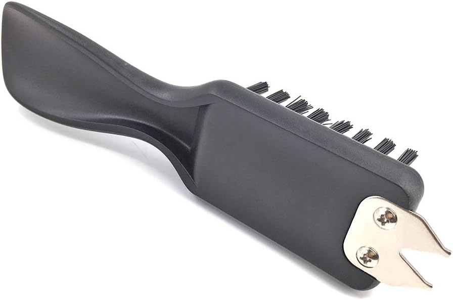 Durable Golf Club Groove Cleaner Brush and Shoes Brush With Handle - Dirt Mud Remover Tool for Golf Clubs and Shoes - Retractable Zip-line Aluminum Carabiner