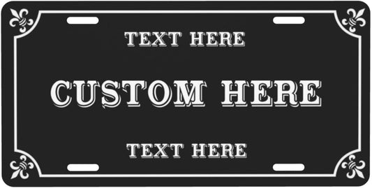 Custom Personalized Text Image Photo Design Customized Tag Aluminum License Plates for Front of Car 6x12 Inch-17