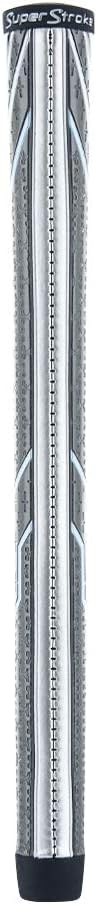 SuperStroke Traxion Tour Golf Club Grip, Midsize, Advanced Surface Texture Improves Feedback and Tackiness and Even Hand Pressure, Black/Gray
