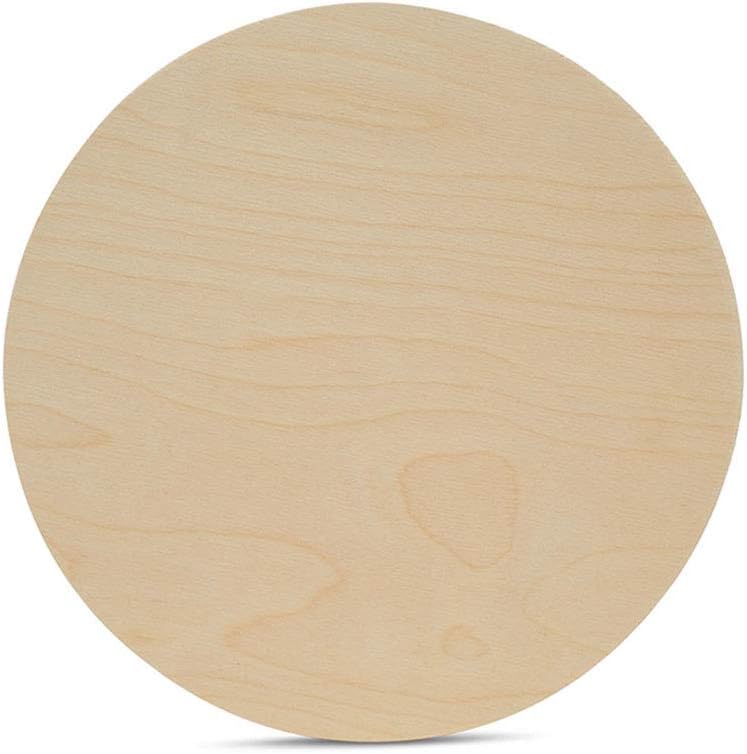Wood Circles 12 inch, 1/4 Inch Thick, Birch Plywood Discs, Pack of 5 Unfinished Wood Circles for Crafts, Wood Rounds by Woodpeckers