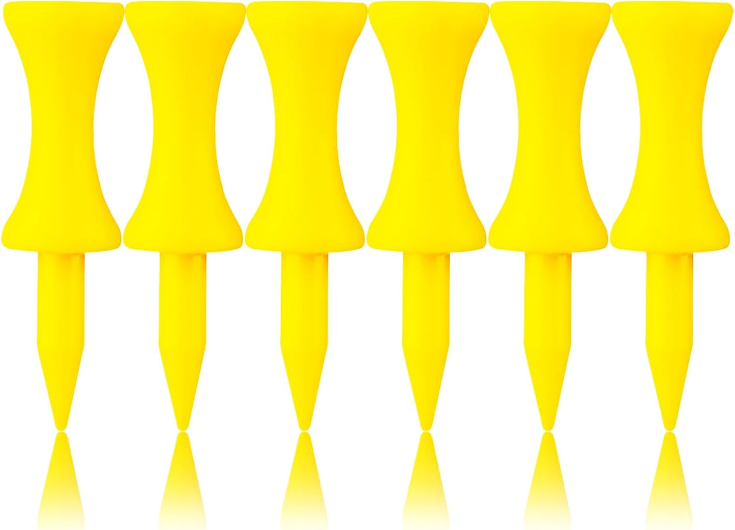 FINGER TEN Plastic Golf Castle Tees Step Down Unbreakable Mixed or Same Height Value 100 Count, 2 3/4, 2 1/4, 2, 1 3/4, 1 1/2 Inch Length Colorful for Practice