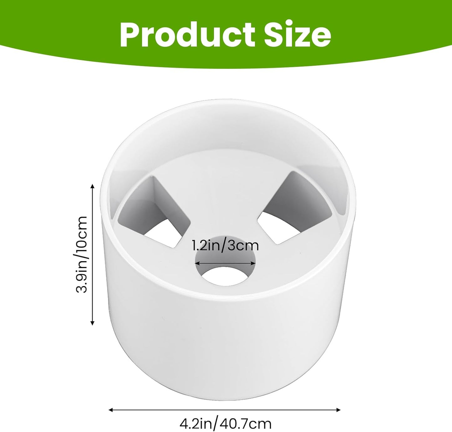 8PCS Golf Hole Cup 4 Inch Depth, ABS Plastic Putting Cup for Backyard Golf Practice, Ivory White, Fit USGA LPGA PGA Regulations (4 1/4 Inch Outside Diameter)