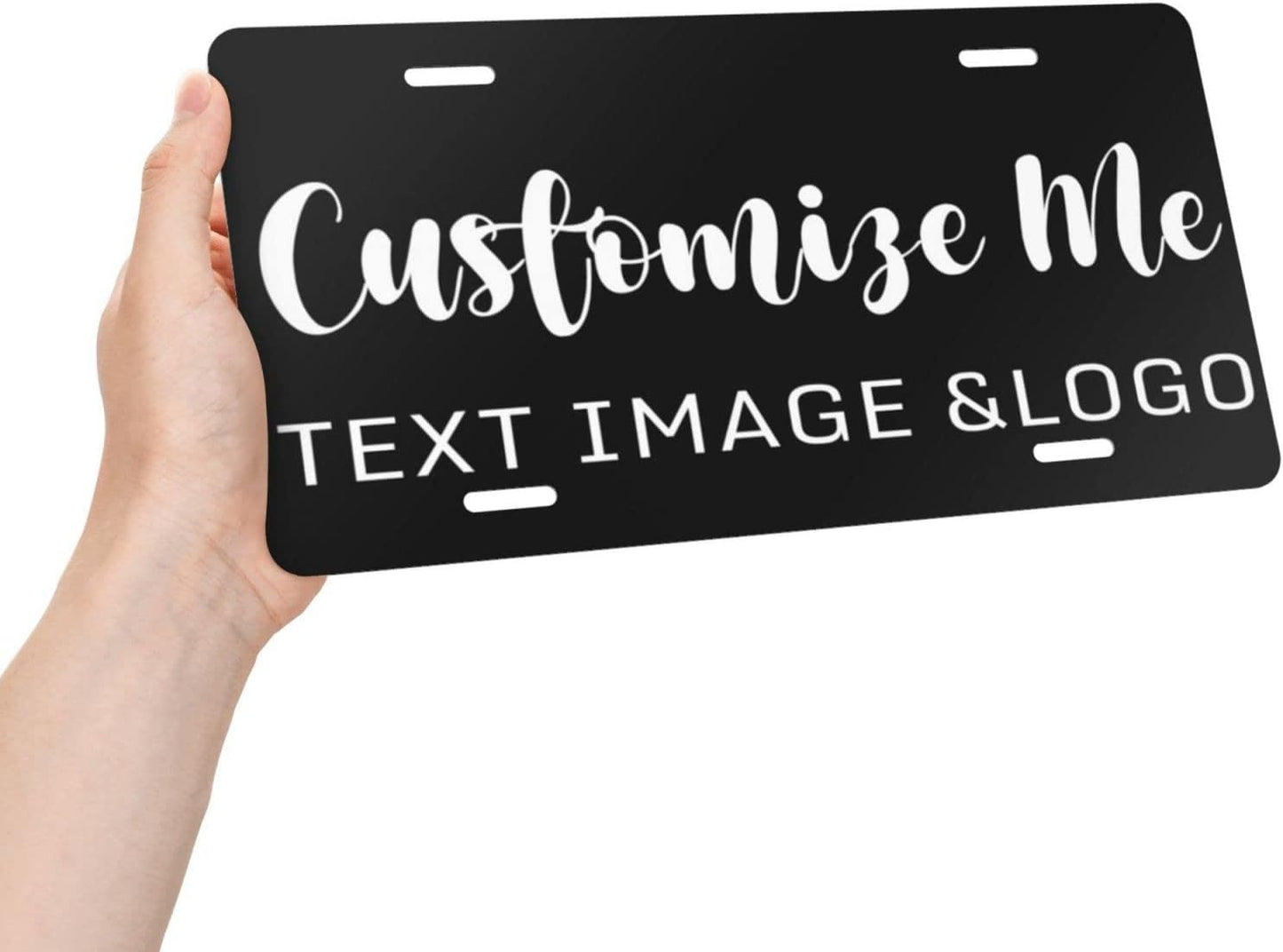 Custom License Plate 4x2/7x4/12x6 Inch Personalized Front License Plate Novelty Customized Car Tags Plates for Front of The Car,12"x6",Style 3