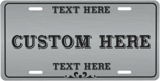Custom Personalized Text Image Photo Design Customized Tag Aluminum License Plates for Front of Car 6x12 Inch-26