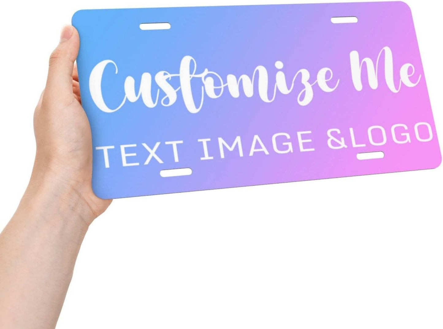 Custom License Plate 4x2/7x4/12x6 Inch Personalized Front License Plate Novelty Customized Car Tags Plates for Front of The Car,12"x6",Style 5