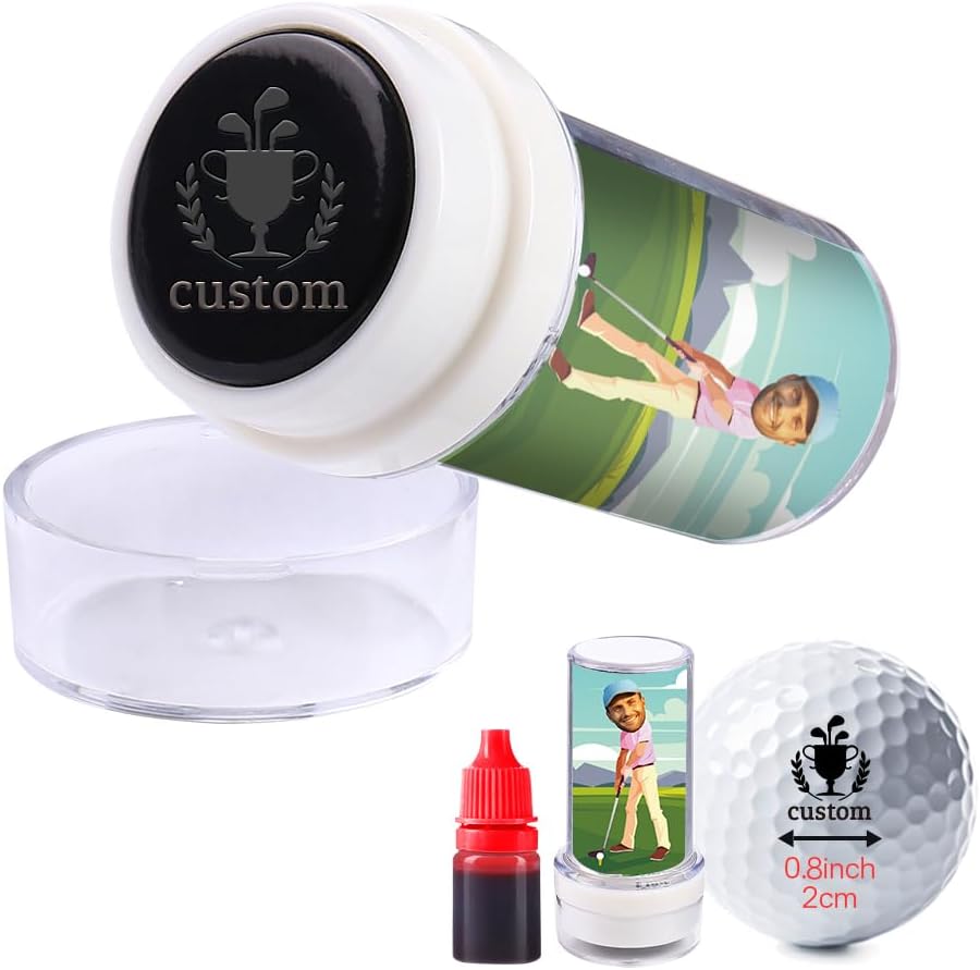 Custom Golf Ball Stamps with Personalized Name Graphics, Reusable Golf Ball Waterproof Marking Tool