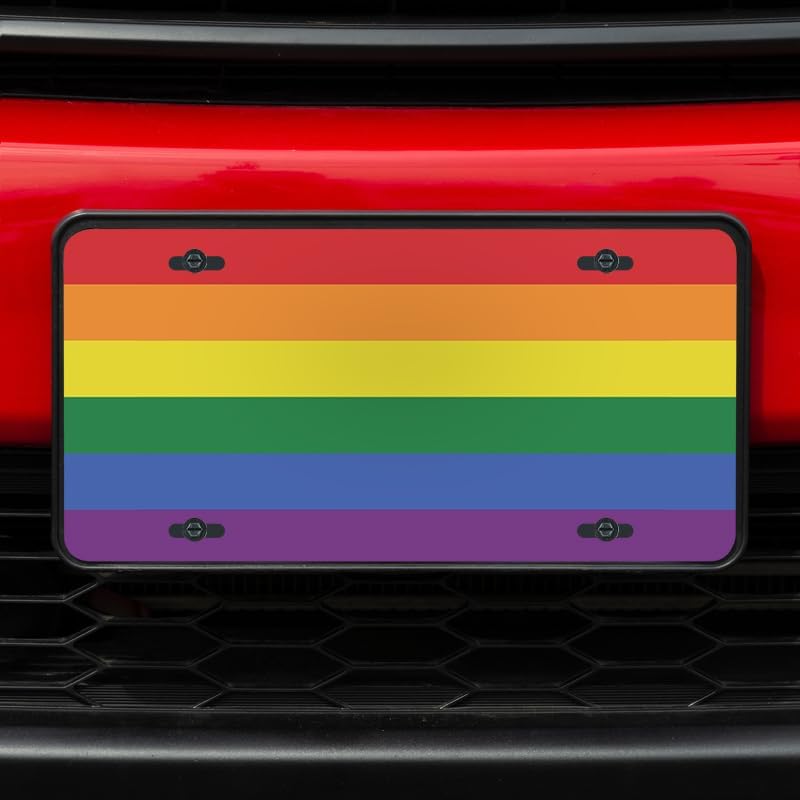 Unique Vanity License Plates | 16 Individual Designs | 3 Sizes (Automobile, Golf Cart, Motorcycle/Bike) | Made in U.S.A. | Custom Car Tags (Pride, Golf Cart (7" x 4"))