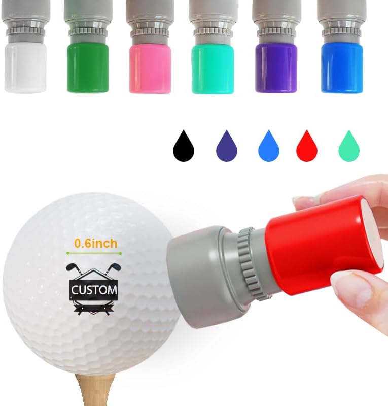 Custom Golf Ball Stamps Personalized Self-Ink Long Lasting Golf Ball Markers Unique Monogram Golf Ball Marker Gifts for Golfer