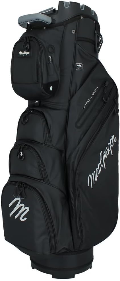 MacGregor MACLOCK Ultimate Divider System Cart Bag with 14 Way Organizer Divider Top and Individual Club Locking Slots