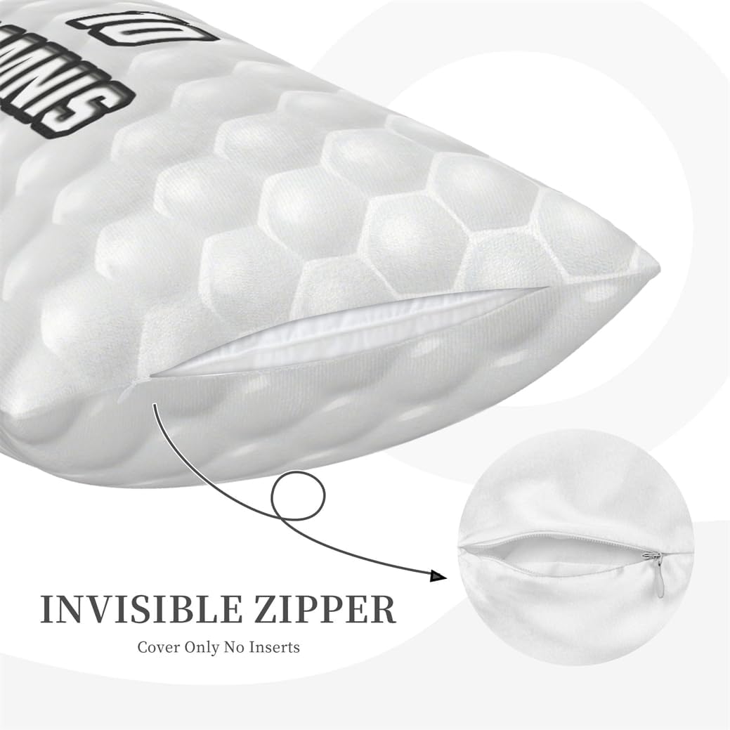 Customized Golf Ball Theme Funny Throw Pillowcase Golf Lovers Home Decor Gifts Custom Name Funny Ball Sport Theme Throw Pillow Cover Personalized Sport Enthusiast Pillowcase Gifts for Sofa Bedding
