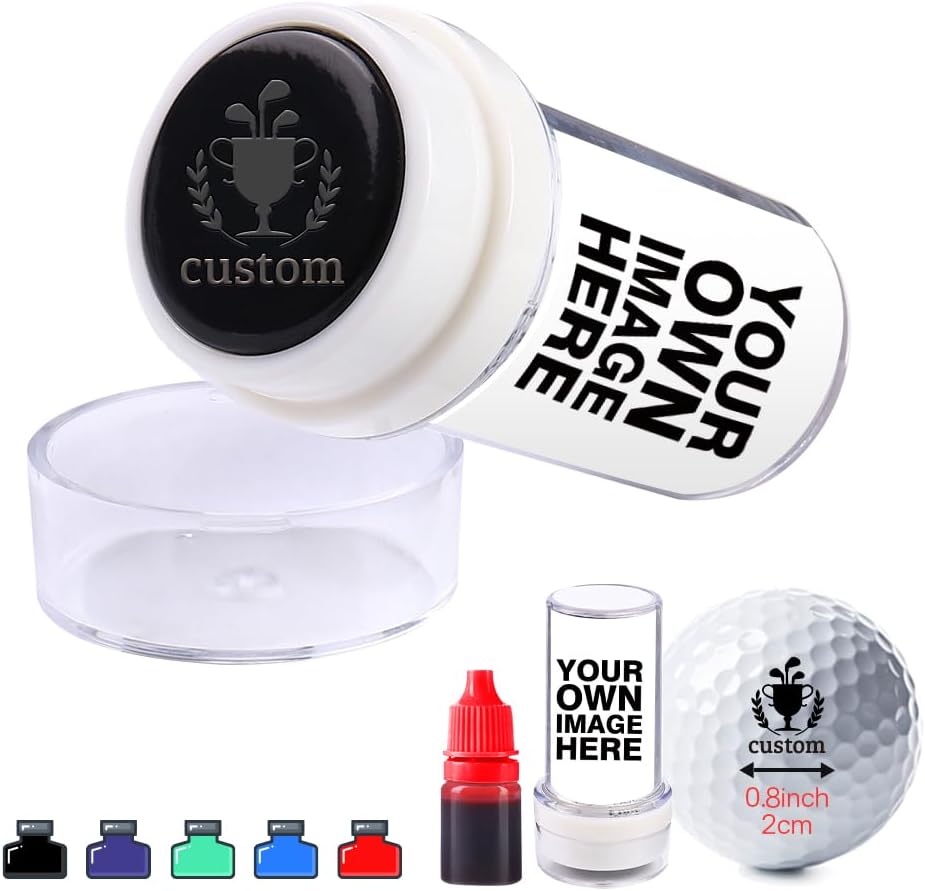 Custom Golf Ball Stamps with Personalized Name Graphics, Reusable Golf Ball Waterproof Marking Tool