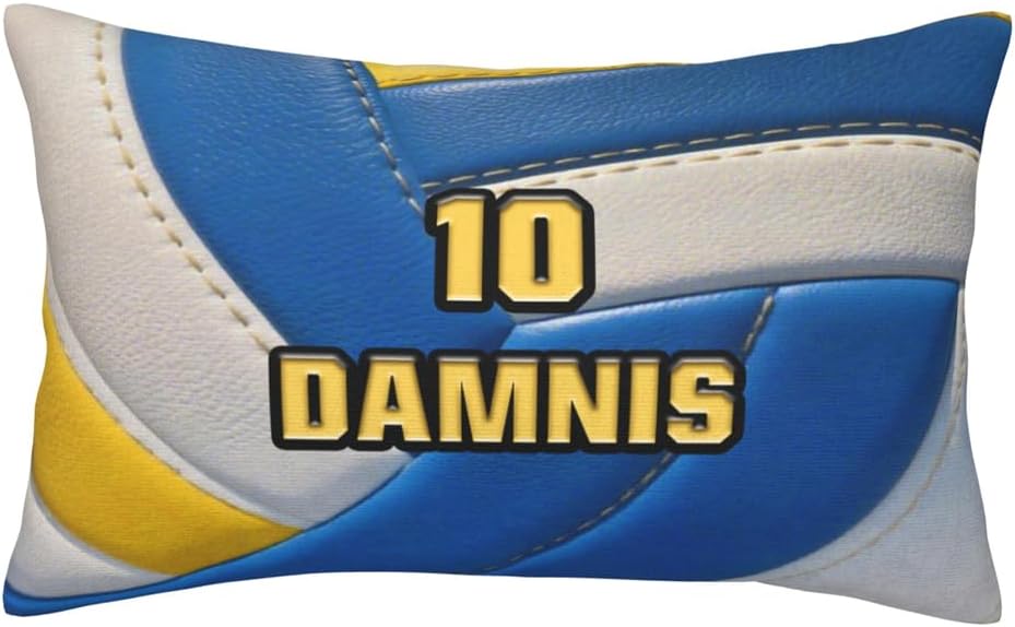Volleyball Lovers Home Decor Gift for Sofa Bedding Customized Sports Themed Throw Pillow Cover Custom Name Ball Sport Themed Volleyball Throw Pillow Cover Personalized Sport Enthusiast Pillowcase