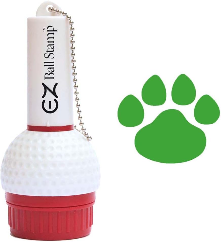 EZBallStamp Golf Ball Stamp Marker (Green Paw)