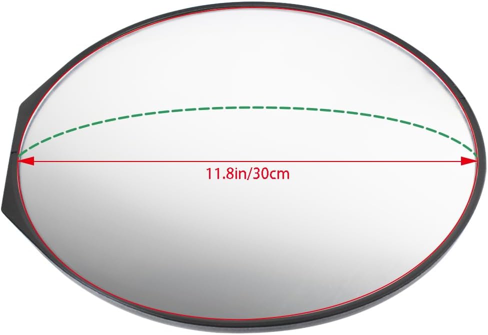 Scott Edward 12 Inches/30cm Diameter Golf Convex Mirror Swing Training Mirror for Swing Trainer, Golf Practice Mirror Stepless Angle Adjustable Shatter Resistant Mirror Foldable Stand