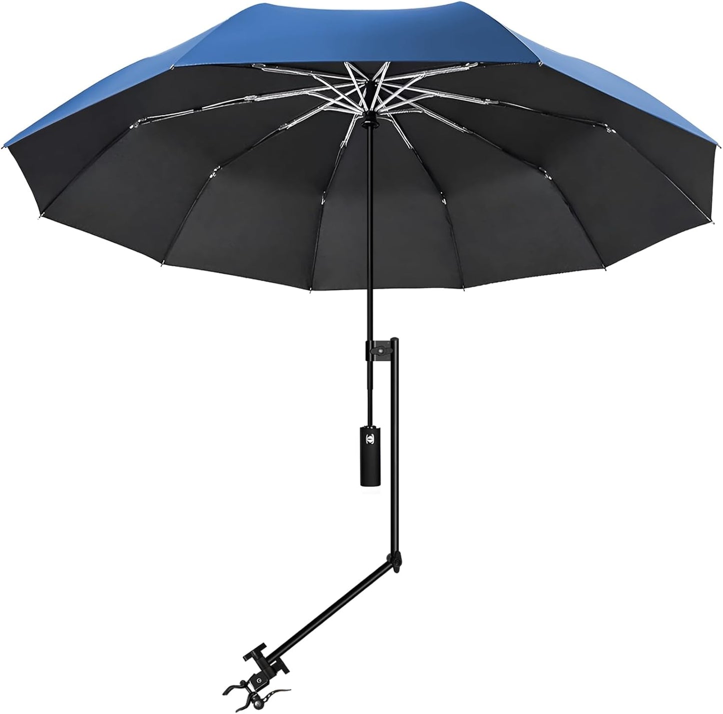 UPF 50+ Beach Umbrella with Adjustable Universal Clamp