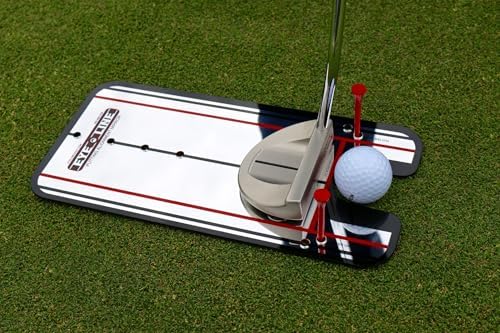 EyeLine Golf Putting Mirror - Alignment Training Aid Used by Top Tour Pros for Consistent Setup, Checks Eyes-Shoulders-Putter Face for Improved Accuracy, Indoor-Outdoor Practice