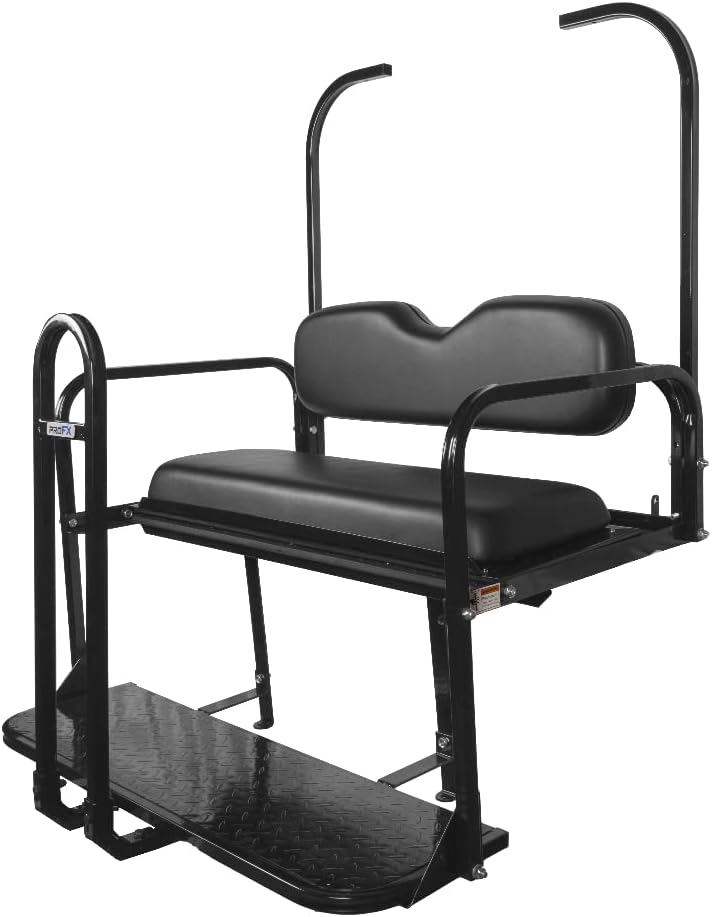 PROFX Rear Flip Seat Kit with Grab Bar for EZGO TXT (1995-Up) Golf Cart