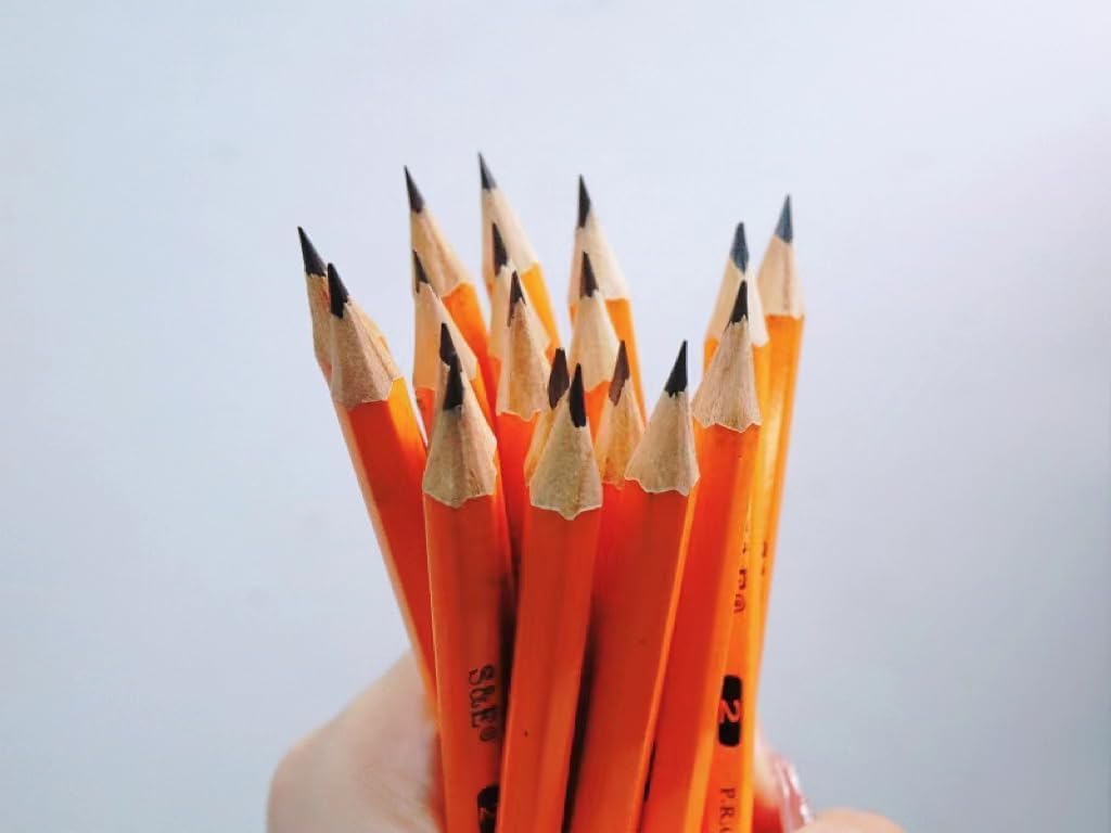 SKKSTATIONERY Half Pencils with Eraser Tops, Golf, Classroom, HB Pew Pencils, Hexagon, Pre-sharpened