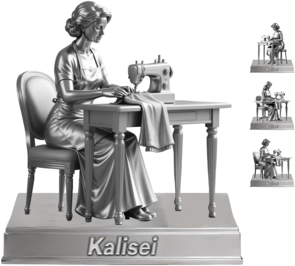 Personalized Sewing Machine Mom Figurine Desktop Ornaments for Bedroom Office Custom Tailor's Name Acrylic Plaque Sign Home Decor Gift for Mom Grandma Women