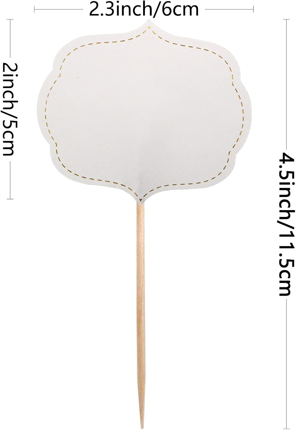 BLUE TOP 50 Pieces Cupcake Picks Blank Toothpick Flags Cake Toppers Cheese Markers Buffet Labels for Charcuterie Board Food Tags Toothpick Signs,Wedding,Birthday Party and Dinner Decorations Supplies.