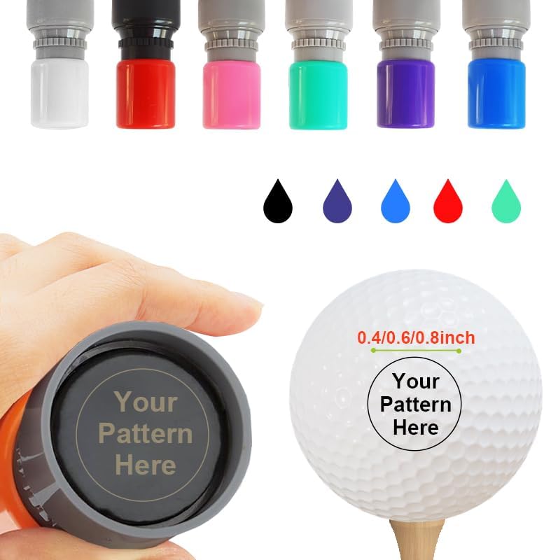 Custom Golf Ball Stamps Personalized Self-Ink Long Lasting Golf Ball Markers Unique Monogram Golf Ball Marker Gifts for Golfers