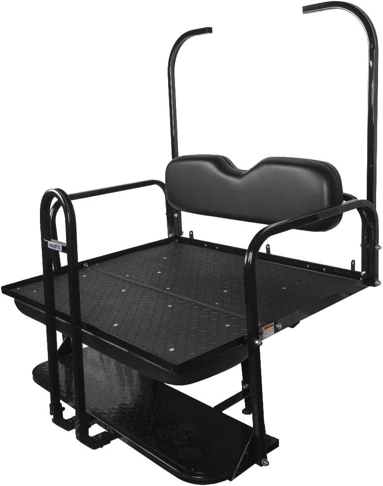 PROFX Rear Flip Seat Kit with Grab Bar for EZGO TXT (1995-Up) Golf Cart