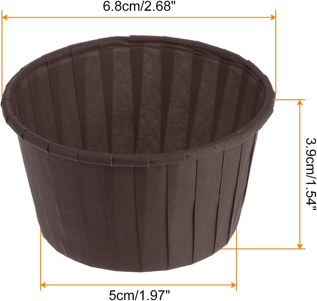 HARFINGTON 50Pcs Cupcake Baking Cups 3.5oz Standard Size Paper Cupcake Liners Greaseproof Wrappers Disposable for Wedding Birthdays Christmas Dessert, Coffee