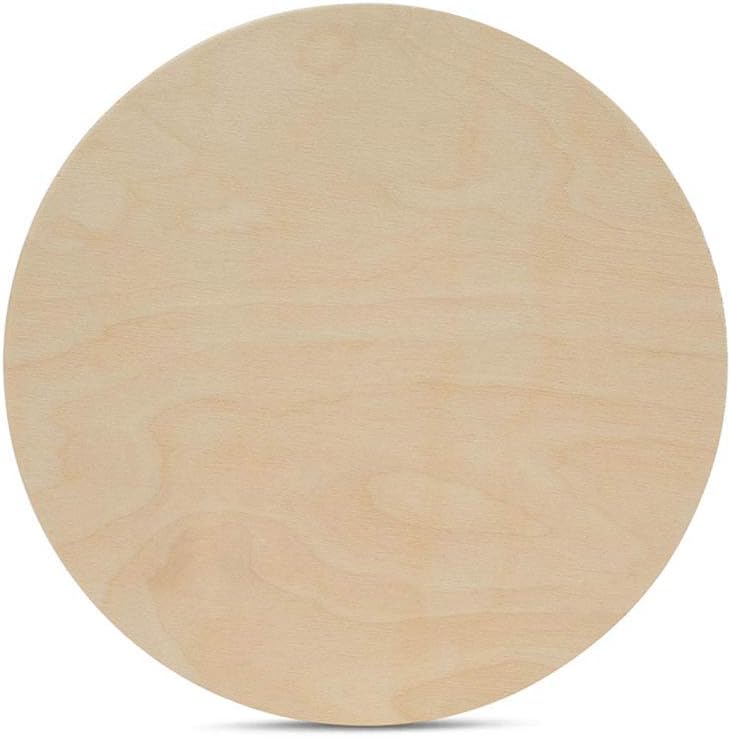 Wood Circles 12 inch 1/2 inch Thick, Unfinished Birch Plaques, Pack of 25 Wooden Circles for Crafts and Blank Sign Rounds, by Woodpeckers