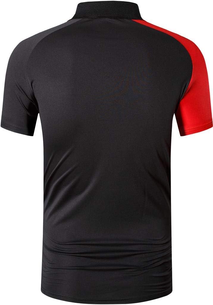 jeansian Men's Sport Outdoor Quick Dry Fit Short Sleeves Polo Tee Shirt Tshirt T-Shirt Tops Golf Tennis Bowling LSL195