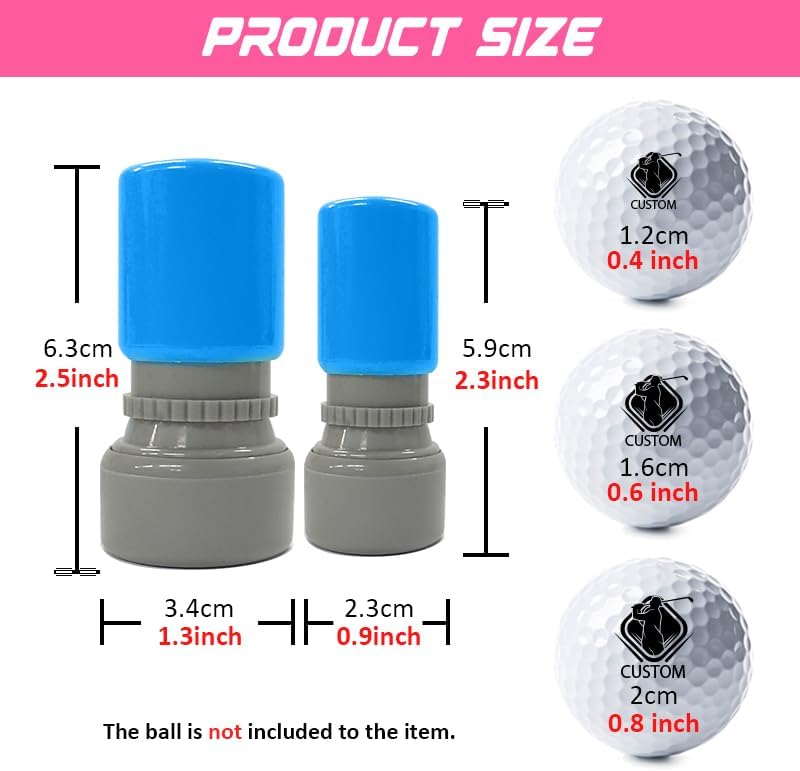 ORYG Custom Golf Ball Stamp Personalized Long Lasting Golf Ball Marker - Effortlessly Customize Your Golf Balls with Unique Markings - Golf Accessories Gift for Golf Enthusiasts, Includes Ink Bottle
