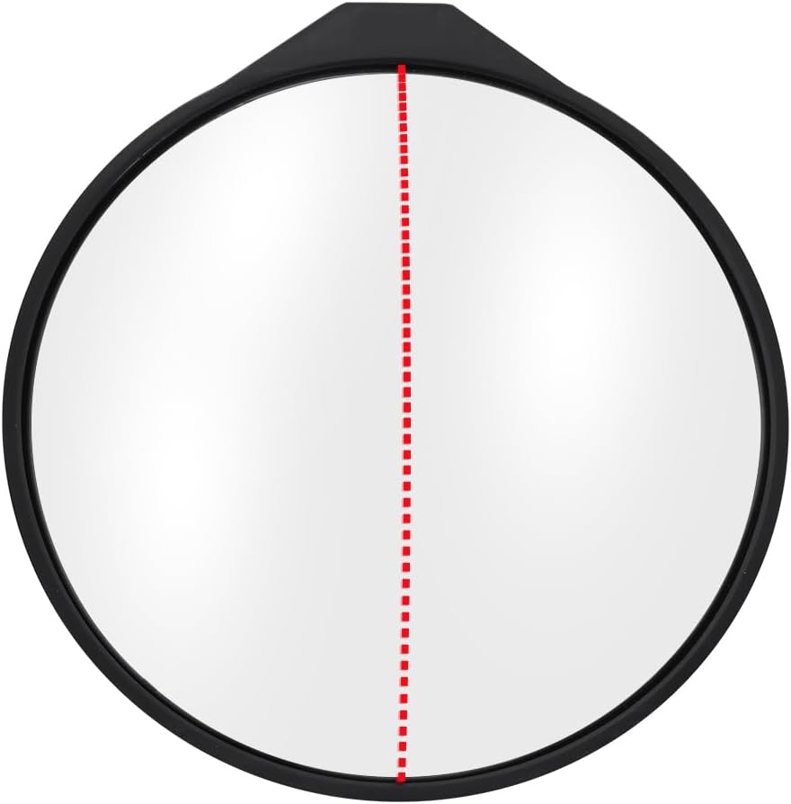 Tbest Training Mirror Wide Angle Convex Full Swing Putting Aid Tool with Adjustable Tilt for Golfers Acrylic ABS Plastic Stainless Steel 27x28cm