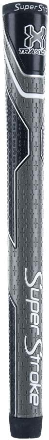 SuperStroke Traxion Tour Golf Club Grip, Midsize, Advanced Surface Texture Improves Feedback and Tackiness and Even Hand Pressure, Black/Gray
