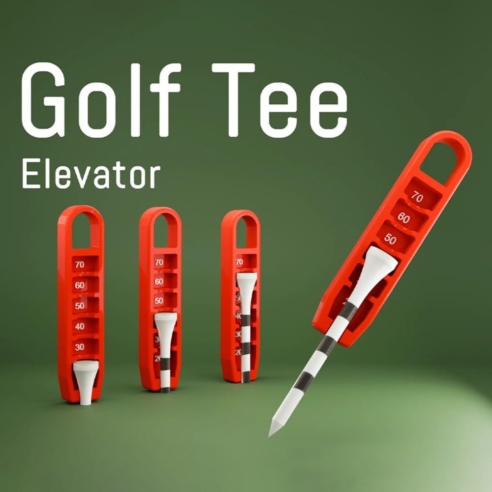 3 Pcs Golf Tee Height Adjuster, Adjustable Golf Tee Elevator Tool, Precision Tee Height Adjuster, 20-70mm Range