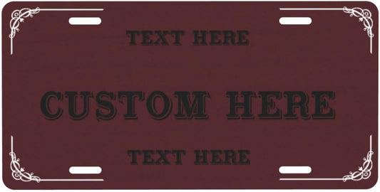 Custom Personalized Text Image Photo Design Customized Tag Aluminum License Plates for Front of Car 6x12 Inch-7