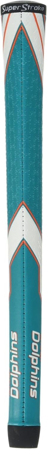 SuperStroke NFL Golf Club Grip, Standard Size, Black, Rubber, Textured