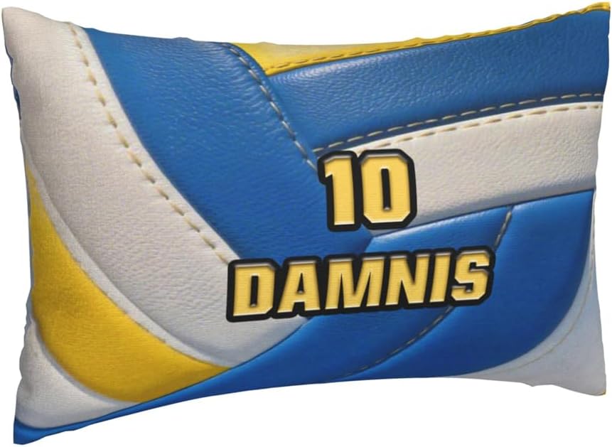Volleyball Lovers Home Decor Gift for Sofa Bedding Customized Sports Themed Throw Pillow Cover Custom Name Ball Sport Themed Volleyball Throw Pillow Cover Personalized Sport Enthusiast Pillowcase
