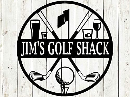 19th Hole Custom Golf Sign (18" W x 18" H, Green)