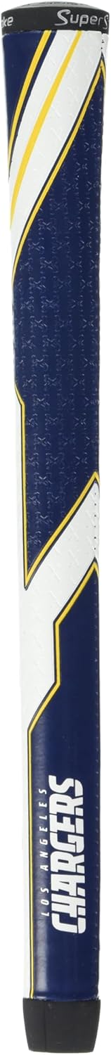 SuperStroke NFL Golf Club Grip, Standard Size, Black, Rubber, Textured