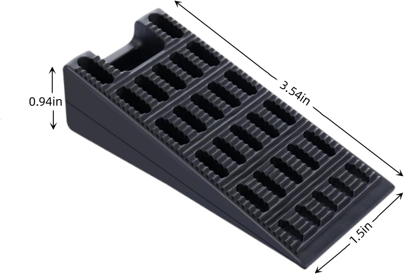 Door Stopper,4 Pack Flexible Rubber Door Stops Wedge Holder,DIY Furniture Levelers for Doors, Tables of Home Improvement、Office、School、Factory etc（Black） … B0C9GPBS9J (Door Stops)