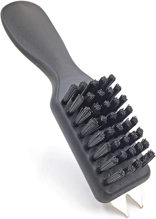 Durable Golf Club Groove Cleaner Brush and Shoes Brush With Handle - Dirt Mud Remover Tool for Golf Clubs and Shoes - Retractable Zip-line Aluminum Carabiner