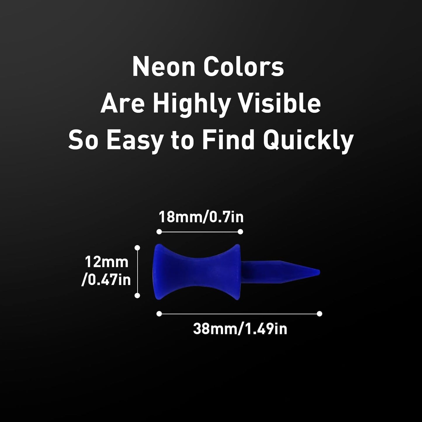 FINGER TEN Plastic Golf Castle Tees Step Down Unbreakable Mixed or Same Height Value 100 Count, 2 3/4, 2 1/4, 2, 1 3/4, 1 1/2 Inch Length Colorful for Practice