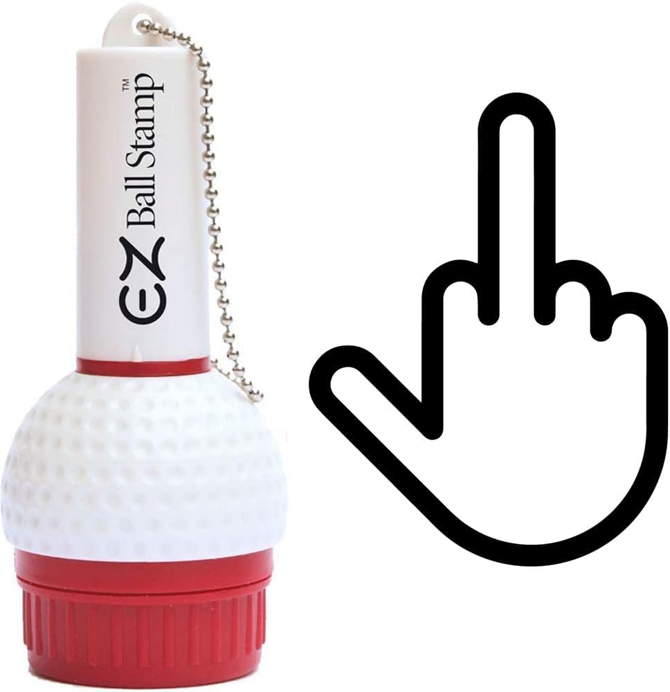 EZBallStamp Golf Ball Stamp Marker (Black Finger)