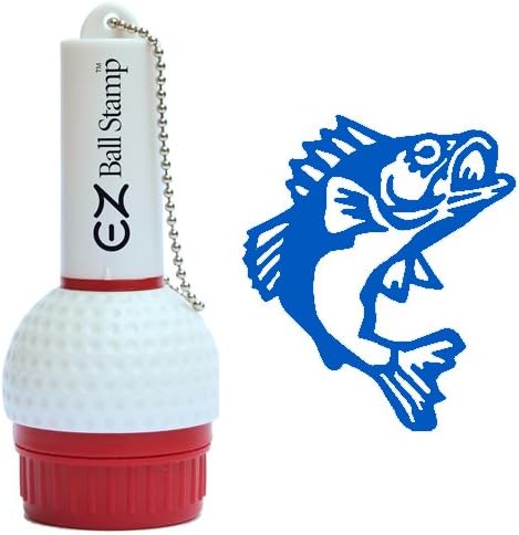 EZBallStamp Golf Ball Stamp - Blue Bass Fish