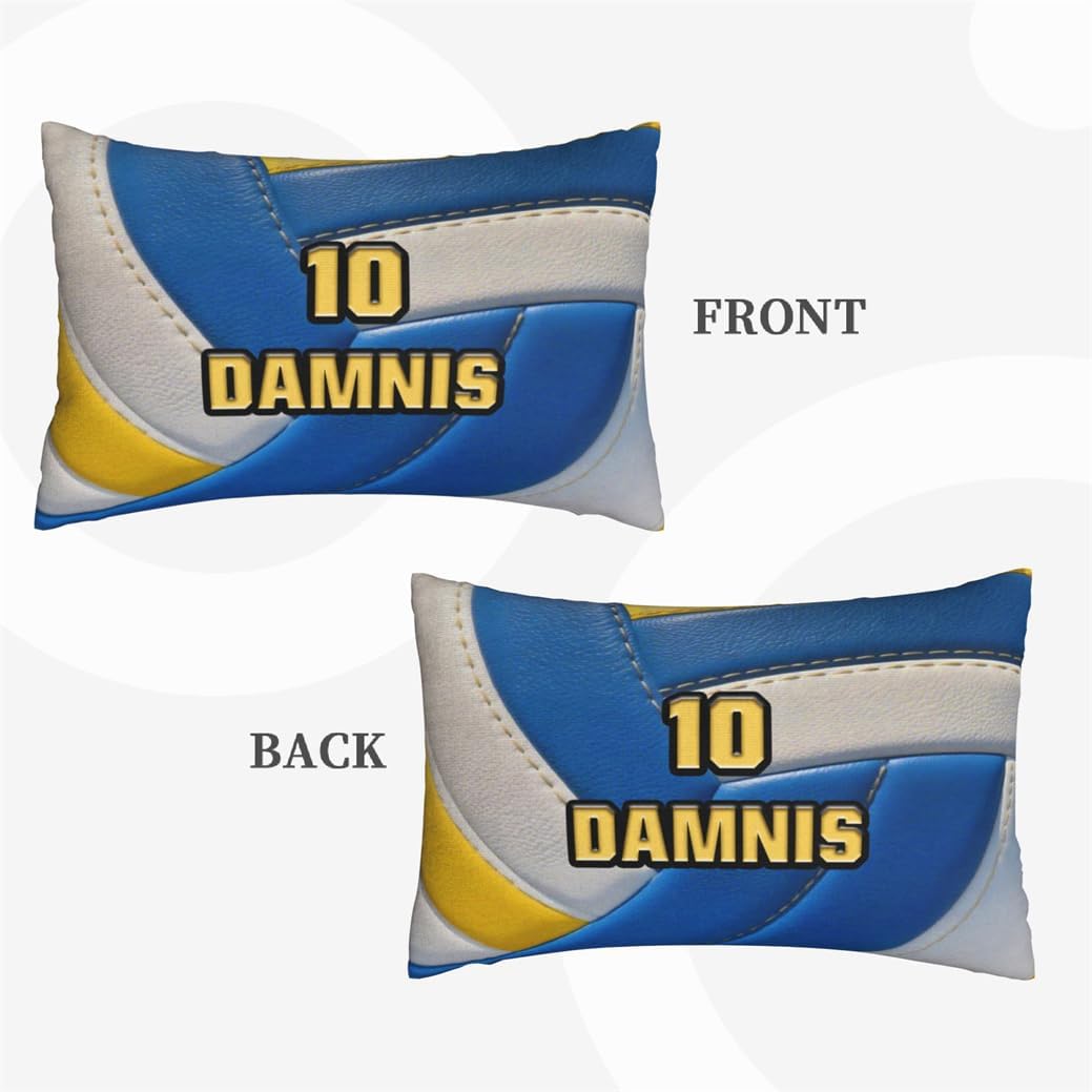 Volleyball Lovers Home Decor Gift for Sofa Bedding Customized Sports Themed Throw Pillow Cover Custom Name Ball Sport Themed Volleyball Throw Pillow Cover Personalized Sport Enthusiast Pillowcase