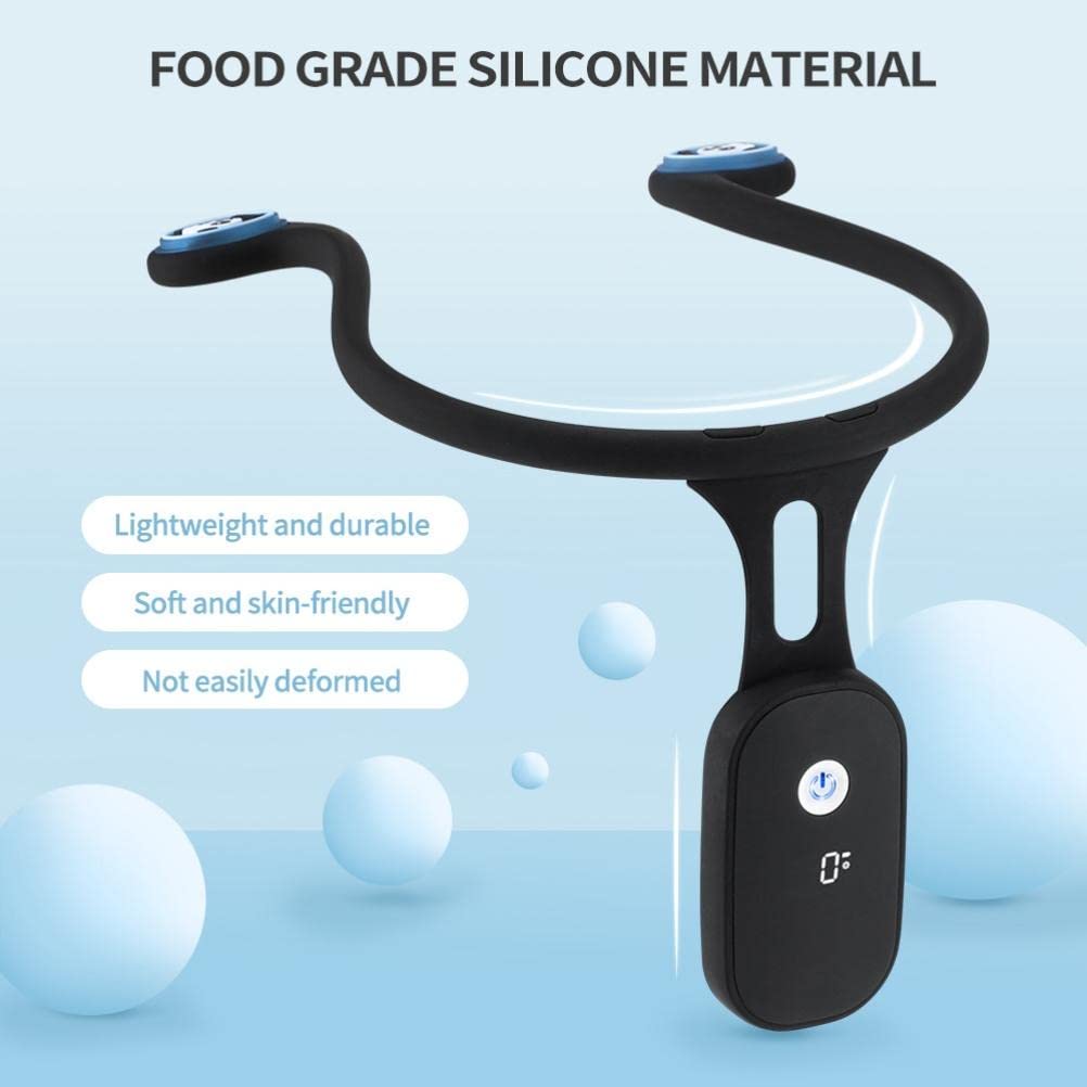 Intelligent Posture Corrector and Trainer for Back, Hanging Neck Trainer Rechargeable Silicone Automatic Induction Smart Posture Corrector for Women Men,Neck Back Brace
