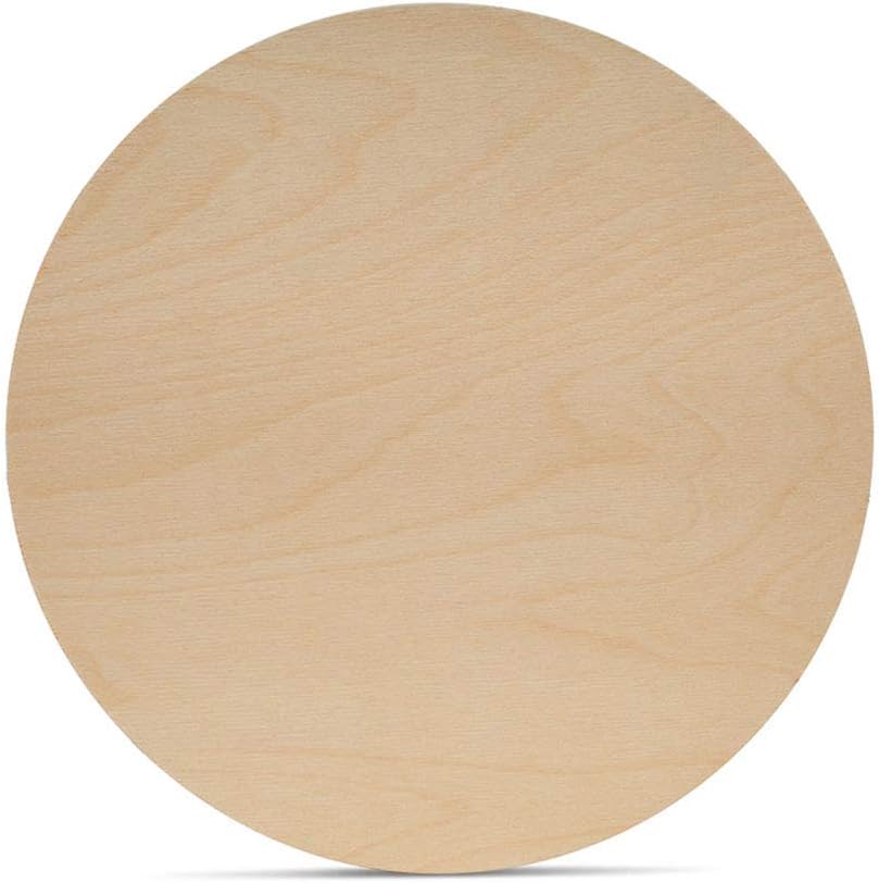 Wood Circles 12 inch, 1/8 Inch Thick, Birch Plywood Discs, Pack of 10 Unfinished Wood Circles for Crafts, Wood Rounds by Woodpeckers