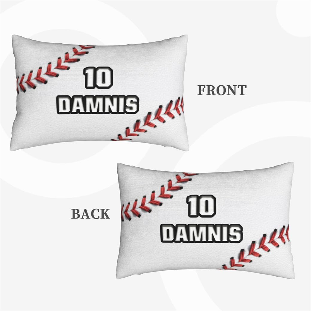 Personalized Name Sport Enthusiast Pillowcase Customized Sports Themed Throw Pillow Cover Baseball Lovers Home Decor Gift Custom Ball Sport Themed Baseball Throw Pillows for Sofa Bedding
