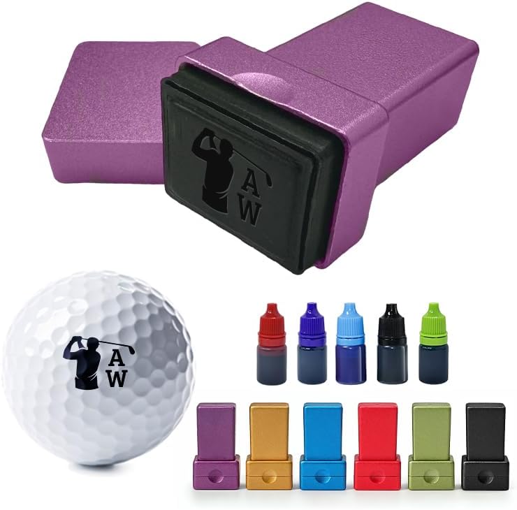 ORYG Custom Self-Inking Golf Ball Stamp - Create Your Signature Ball Marker - Quick-Drying Permanent Golf Ball Marking Tool - Ideal Golf Gift Accessory