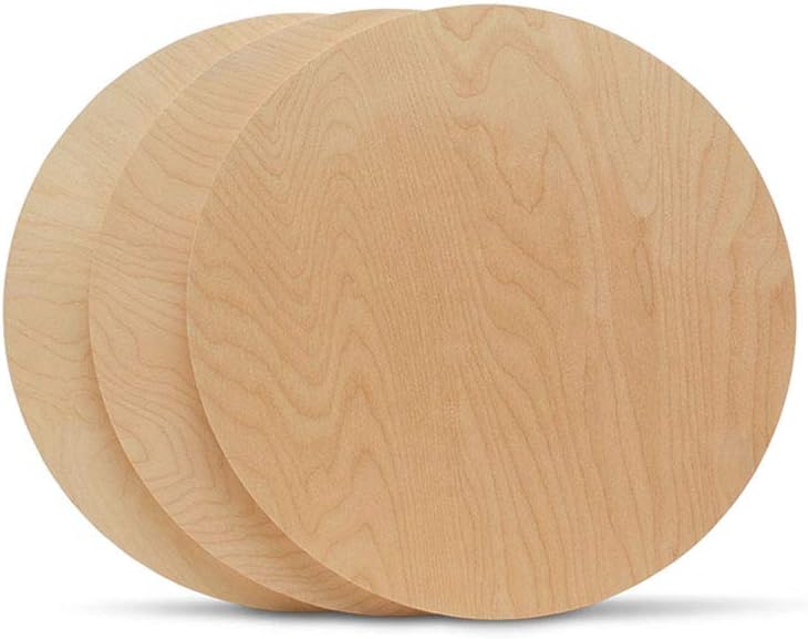 Wood Circles 12 inch 1/2 inch Thick, Unfinished Birch Plaques, Pack of 25 Wooden Circles for Crafts and Blank Sign Rounds, by Woodpeckers